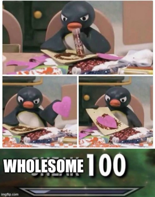 image tagged in pingu heart,wholesome 100 | made w/ Imgflip meme maker