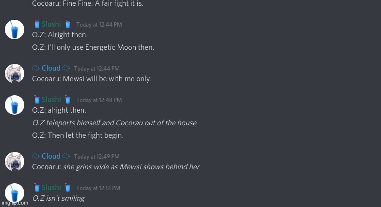 Cocoaru vs OZ - Part 1 | made w/ Imgflip meme maker