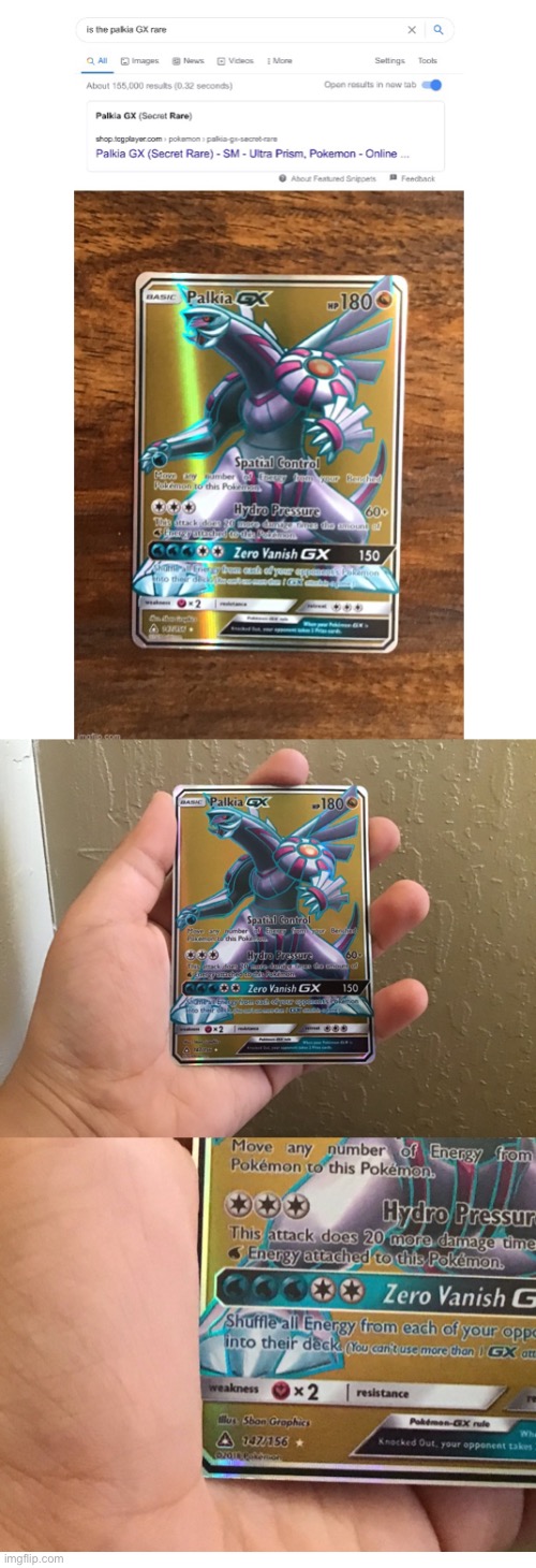 I’m so lucky! | image tagged in pokemon,palkia gx | made w/ Imgflip meme maker