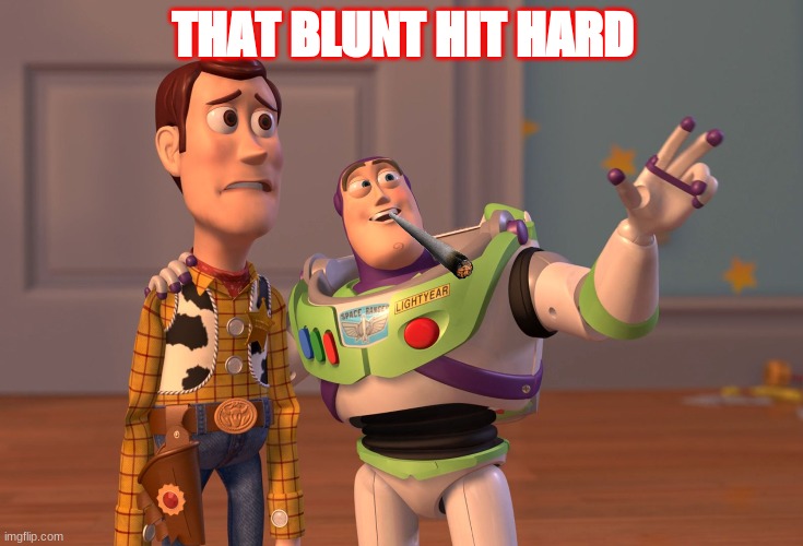 X, X Everywhere | THAT BLUNT HIT HARD | image tagged in memes,x x everywhere | made w/ Imgflip meme maker