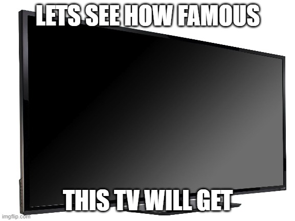 Famous TV | LETS SEE HOW FAMOUS; THIS TV WILL GET | image tagged in tv | made w/ Imgflip meme maker