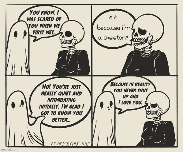 skeleton introvert gang | made w/ Imgflip meme maker