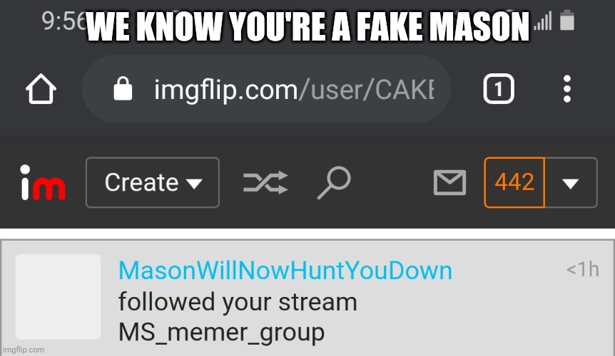 WE KNOW YOU'RE A FAKE MASON | made w/ Imgflip meme maker