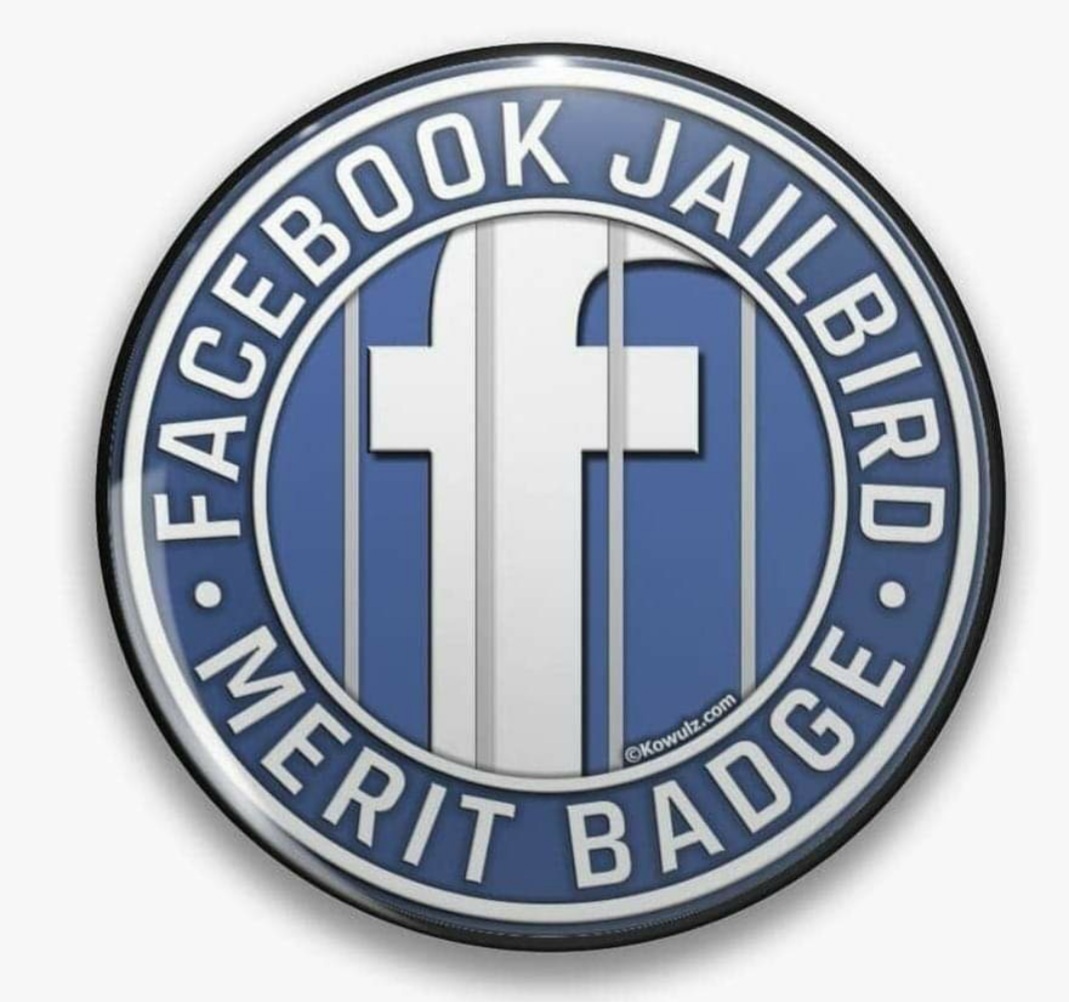 Facebook Jailbird Merit Badge Pin Blank Meme Template