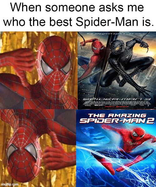 im different | image tagged in spiderman,spiderman peter parker | made w/ Imgflip meme maker
