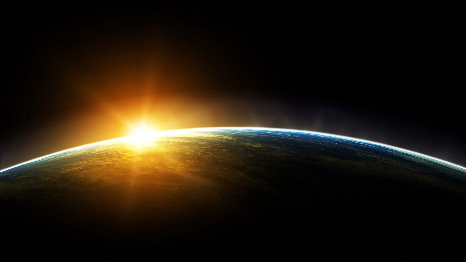 sunset from space Blank Meme Template