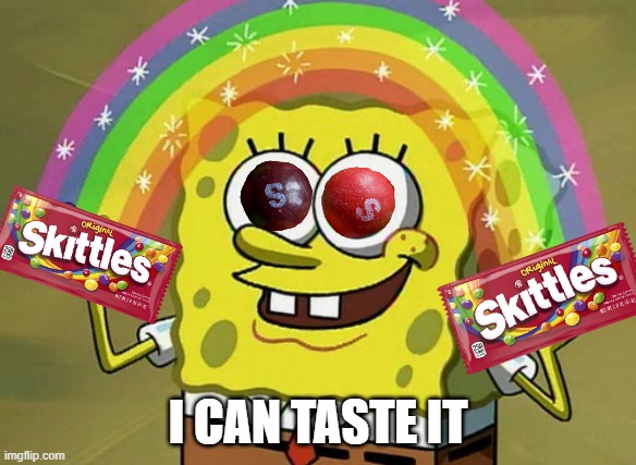 Imagination Spongebob | I CAN TASTE IT | image tagged in memes,imagination spongebob | made w/ Imgflip meme maker