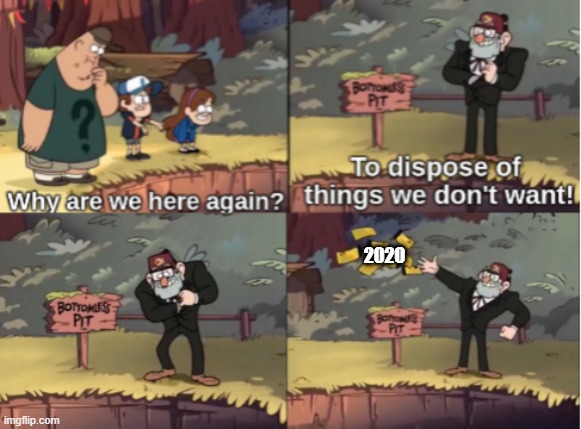 Gravity Falls Bottomless Pit | 2020 | image tagged in gravity falls bottomless pit | made w/ Imgflip meme maker