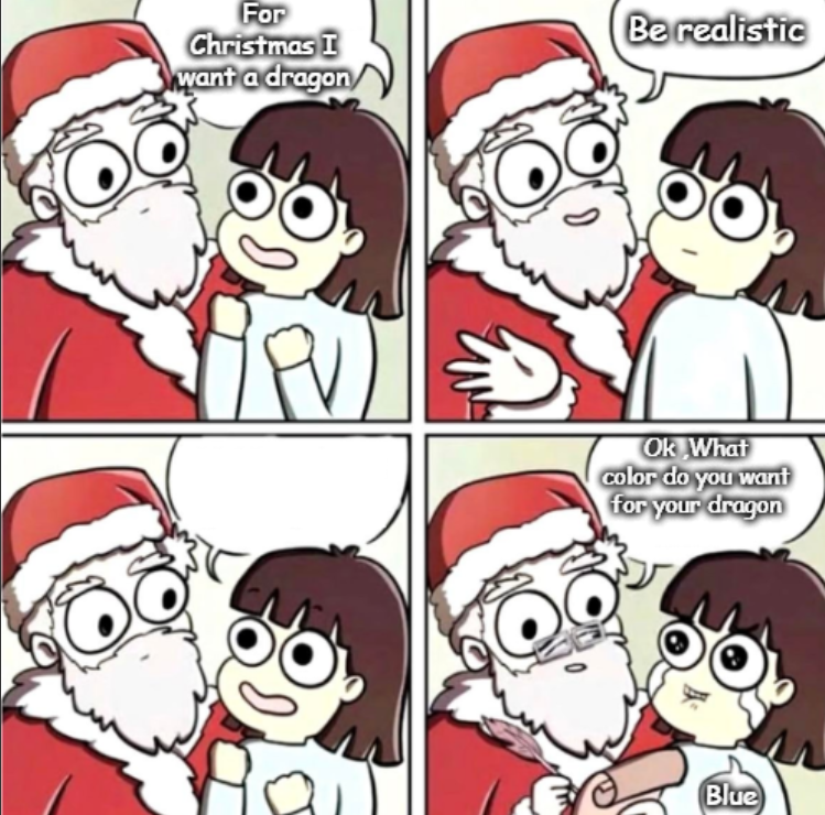 Santa and a child Blank Meme Template
