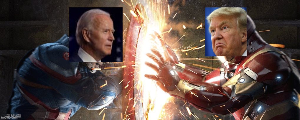 I know election memes are dead but whatever | image tagged in marvel civil war | made w/ Imgflip meme maker