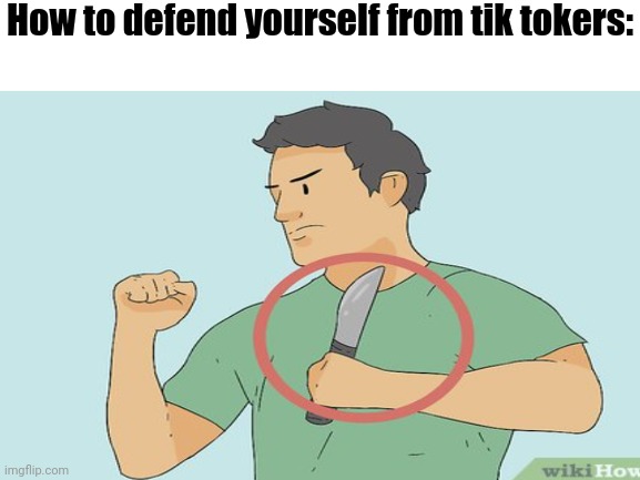 It Had To Be Said | How to defend yourself from tik tokers: | made w/ Imgflip meme maker