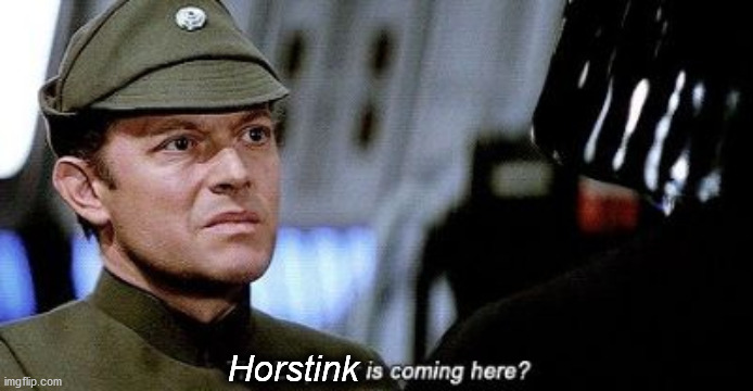 Hangar speech time | Horstink | image tagged in the emperor is coming here | made w/ Imgflip meme maker