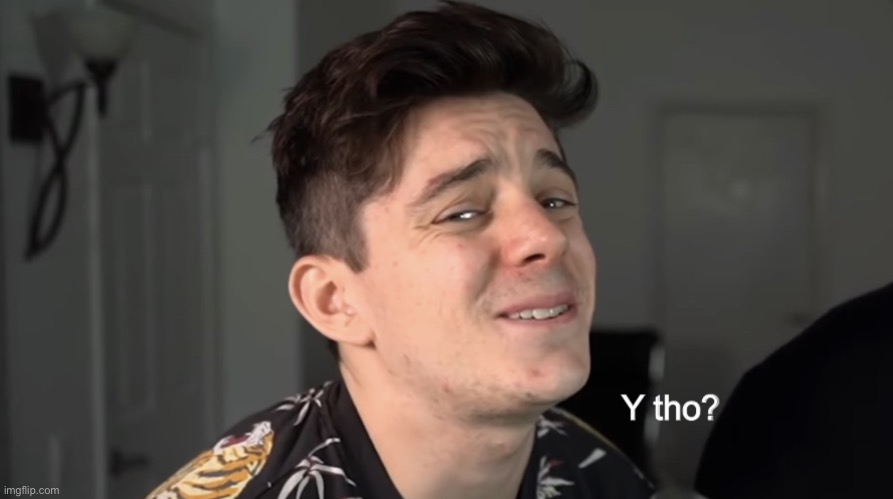 Y tho? | image tagged in y tho | made w/ Imgflip meme maker