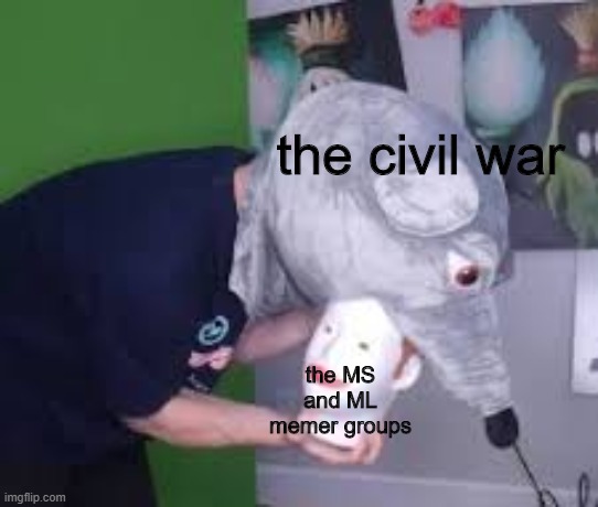 please is it over? | the civil war; the MS and ML memer groups | image tagged in wow look nothing | made w/ Imgflip meme maker