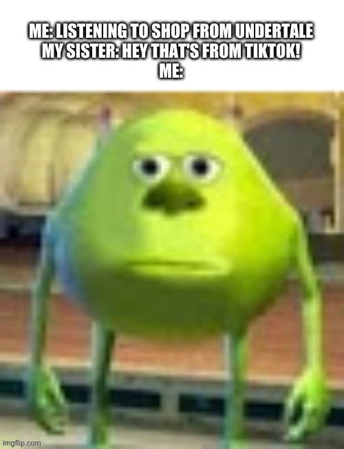 This actually happened to me | image tagged in memes,sully wazowski,tiktok,stealing,undertale,songs | made w/ Imgflip meme maker
