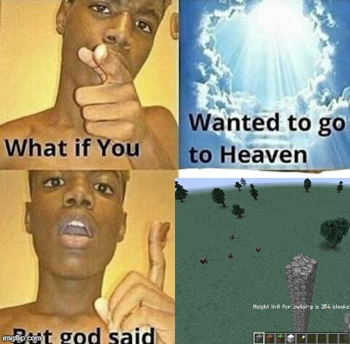 Why can't it be a 300? | image tagged in what if you wanted to go to heaven,minecraft | made w/ Imgflip meme maker