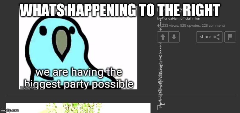 WHATS HAPPENING TO THE RIGHT | made w/ Imgflip meme maker