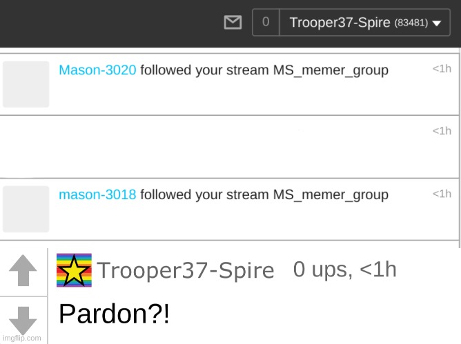 image tagged in pardon | made w/ Imgflip meme maker