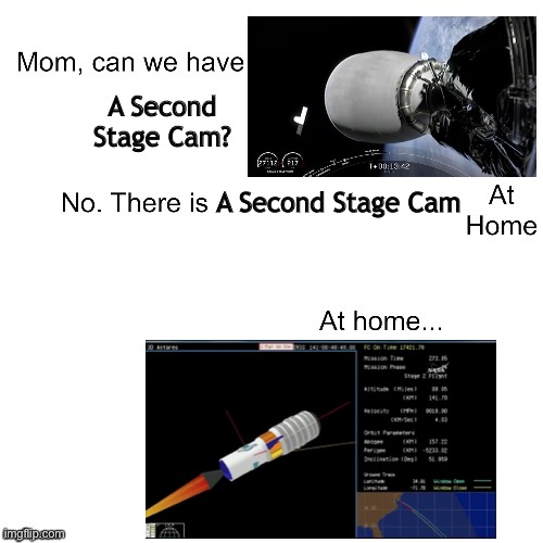 Mom can we have | A Second Stage Cam; A Second Stage Cam? | image tagged in mom can we have | made w/ Imgflip meme maker