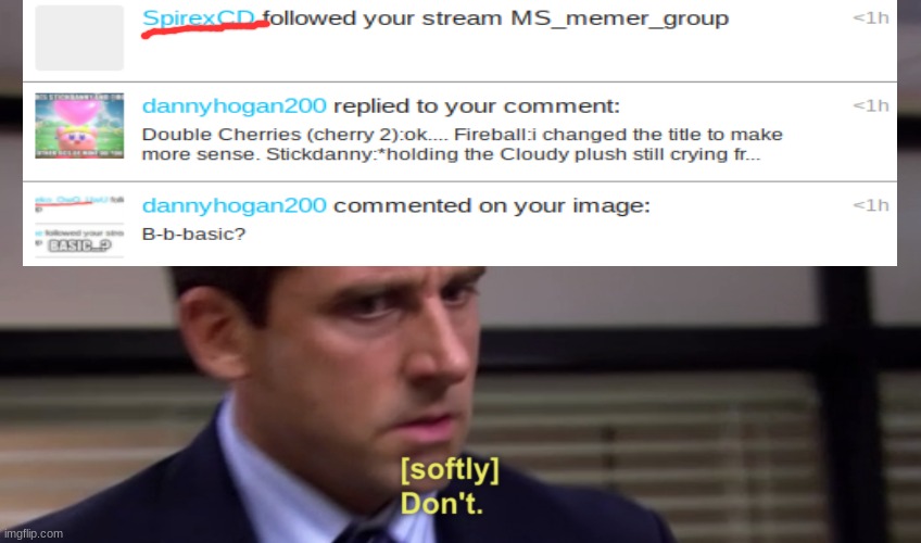 CEASE | image tagged in michael dont | made w/ Imgflip meme maker