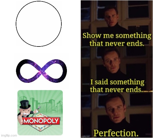 Never ending Monopoly | image tagged in perfection | made w/ Imgflip meme maker