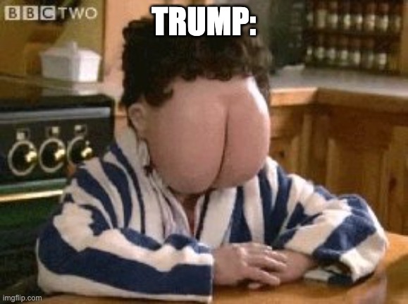 Butt face | TRUMP: | image tagged in butt face | made w/ Imgflip meme maker