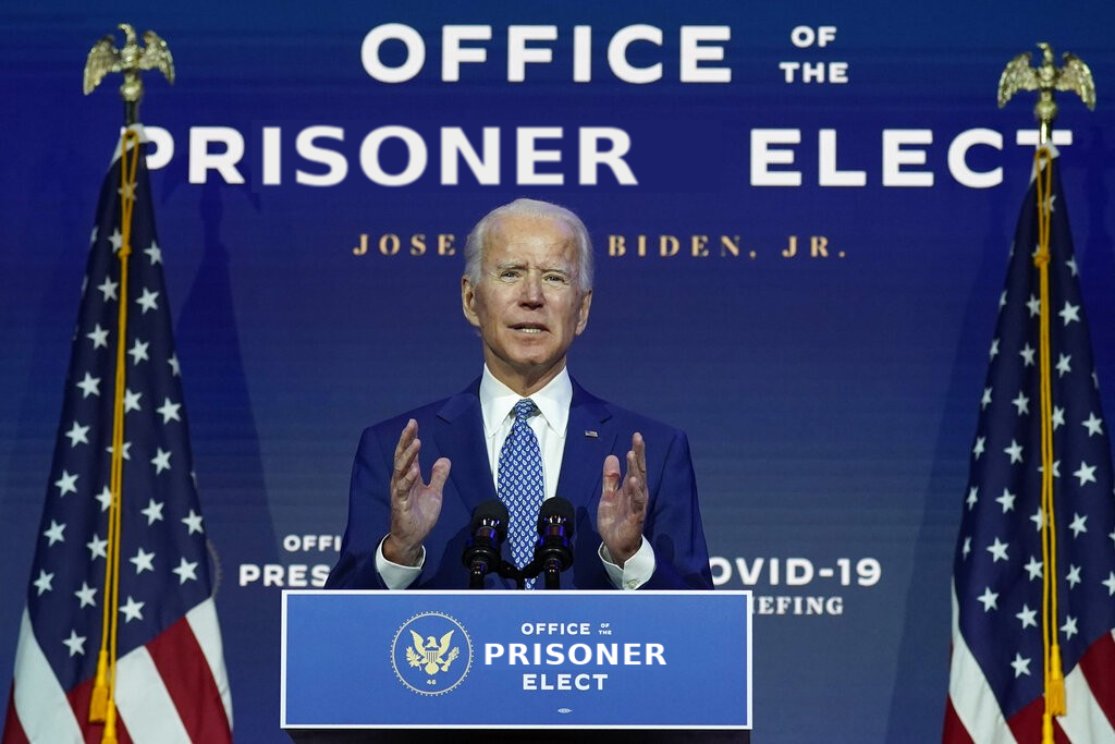 High Quality Office of Prisoner Elect Joe Biden Blank Meme Template