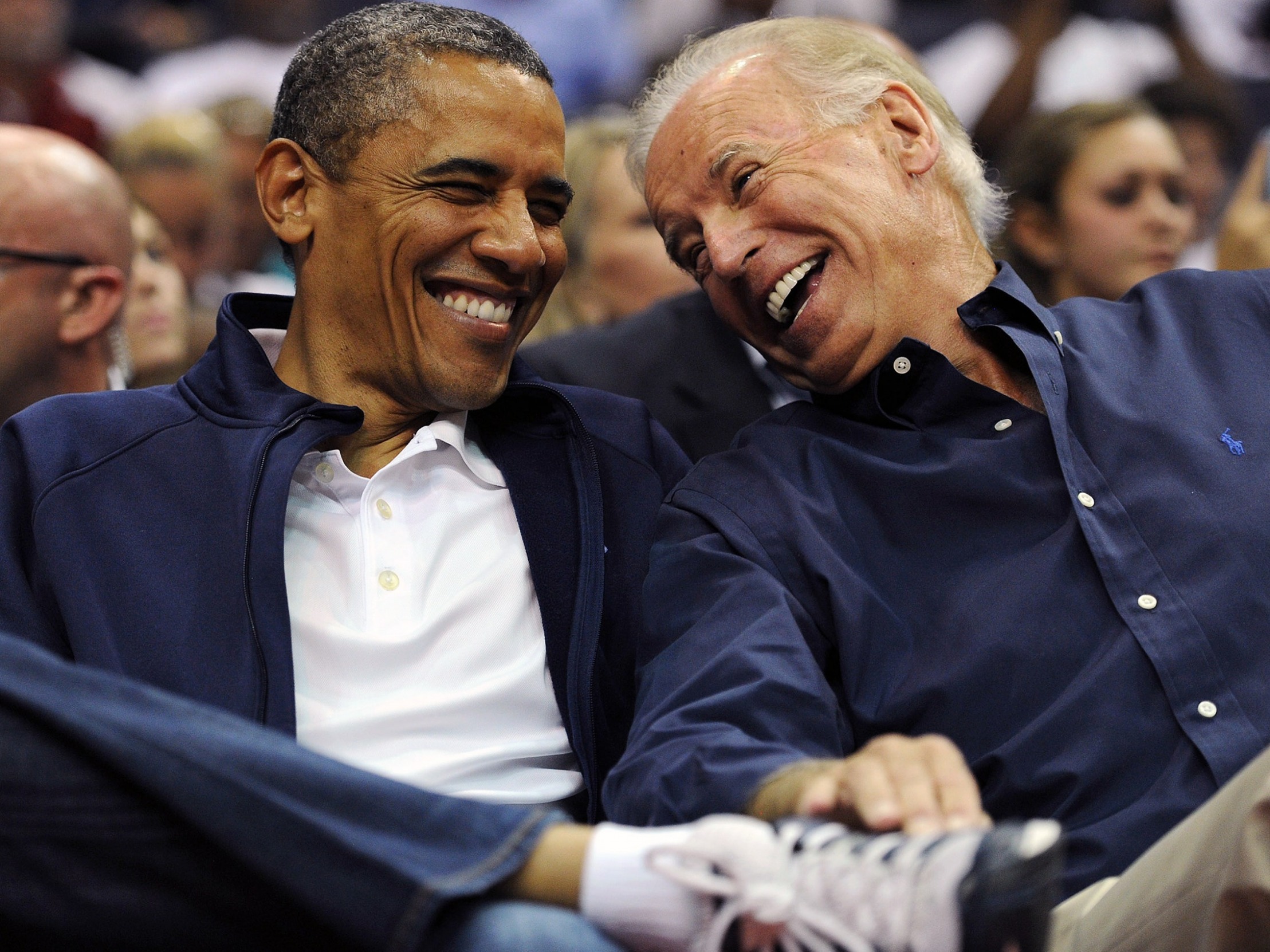 Biden & Obama Laughing Blank Meme Template