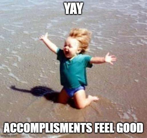 Celebration | YAY ACCOMPLISMENTS FEEL GOOD | image tagged in celebration | made w/ Imgflip meme maker