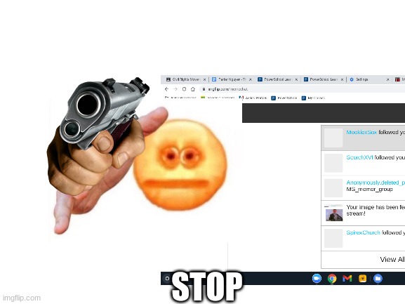 this stream is cursed | STOP | made w/ Imgflip meme maker