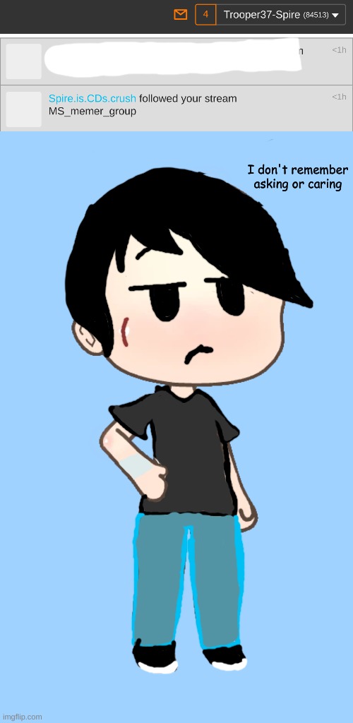 I don't remember asking or caring | made w/ Imgflip meme maker