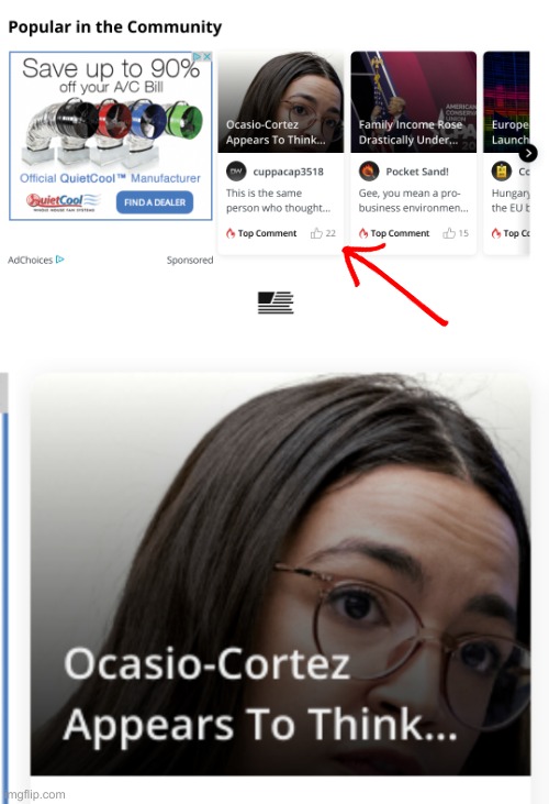 Now even advertisements meme | image tagged in aoc,political meme | made w/ Imgflip meme maker