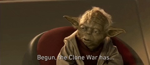 yoda begun the clone war has Blank Meme Template