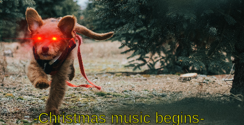 High Quality Christmas music begins Blank Meme Template