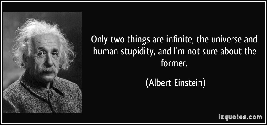 Albert Einstein human stupidity Blank Meme Template