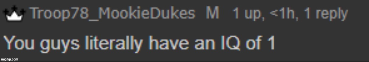 You guys literally have an IQ of 1 | image tagged in you guys literally have an iq of 1 | made w/ Imgflip meme maker