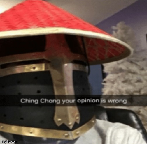 image tagged in ching chong your opinion is wrong | made w/ Imgflip meme maker