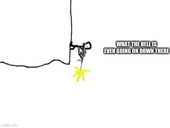 WHAT THE HELL IS EVEN GOING ON DOWN THERE | made w/ Imgflip meme maker