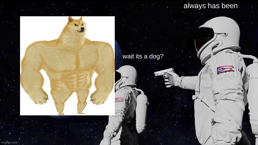 Always Has Been | always has been; wait its a dog? | image tagged in memes,always has been | made w/ Imgflip meme maker