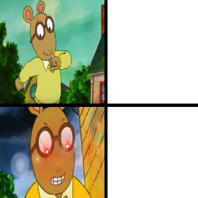 High Quality Happy Arthur, Angry Arthur Blank Meme Template