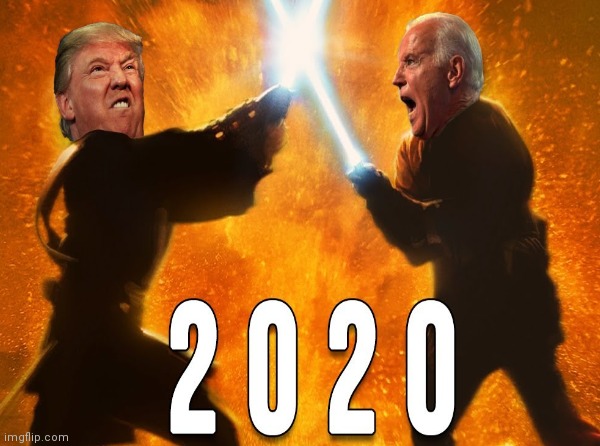 DONALD SKYWALKER VS. OBI WAN BIDEN | image tagged in election 2020,donald trump,joe biden | made w/ Imgflip meme maker