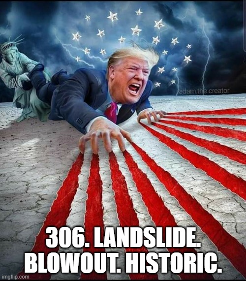 Trump lost | 306. LANDSLIDE. BLOWOUT. HISTORIC. | image tagged in 306 historic | made w/ Imgflip meme maker