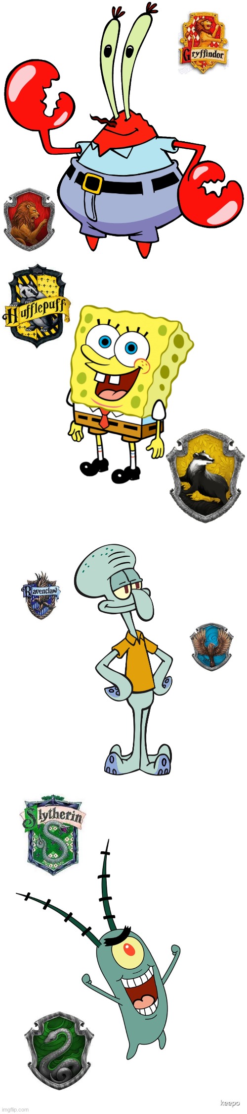 Hogwarts: SpongeBob SquarePants edition | image tagged in memes,hogwarts,spongebob squarepants,nickelodeon | made w/ Imgflip meme maker