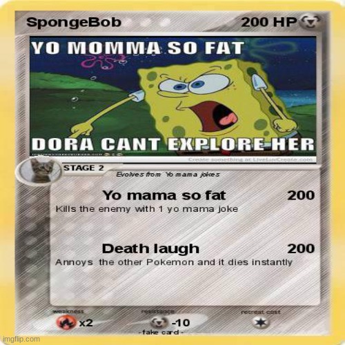 YO MAMA! | image tagged in spongebob,yo mamas so fat | made w/ Imgflip meme maker