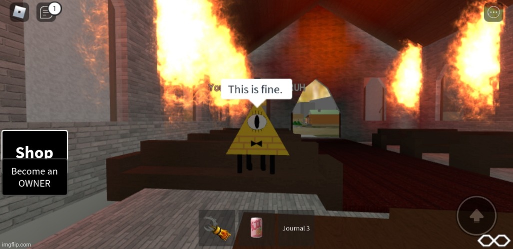 Bill cipher this is fine | made w/ Imgflip meme maker