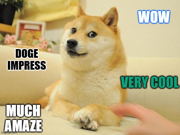 WOW VERY COOL DOGE IMPRESS MUCH AMAZE | image tagged in memes,doge 2 | made w/ Imgflip meme maker