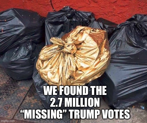 They were conveniently gift wrapped | WE FOUND THE 2.7 MILLION “MISSING” TRUMP VOTES | image tagged in 2020 elections,dominion | made w/ Imgflip meme maker