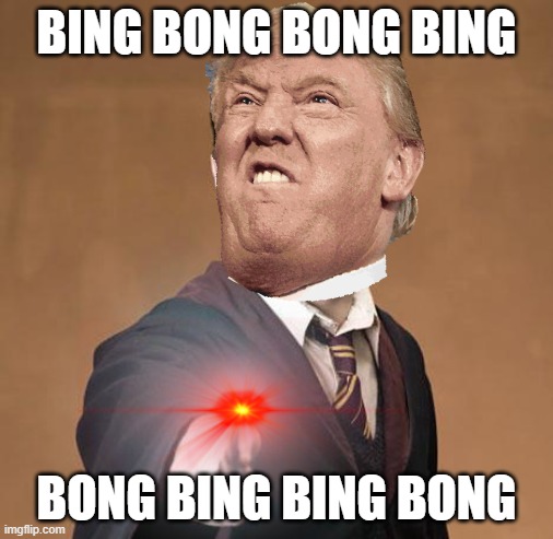 bing bong | BING BONG BONG BING; BONG BING BING BONG | image tagged in trump bill signing | made w/ Imgflip meme maker
