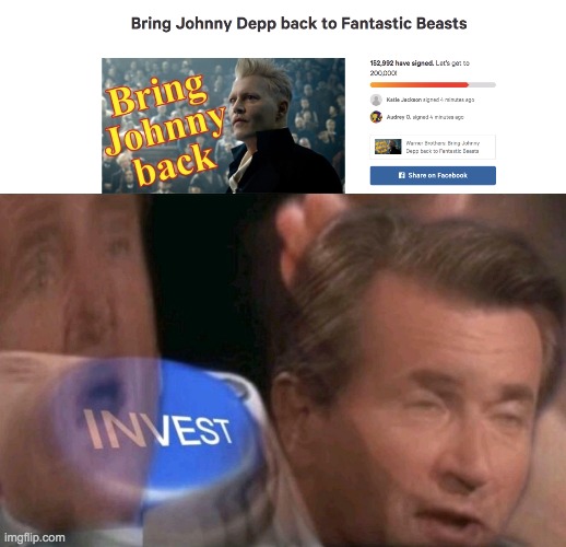 Invest in this rn | image tagged in invest,johnny depp,amber heard,lol so funny,too funny | made w/ Imgflip meme maker