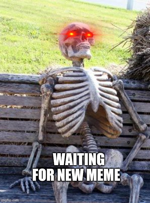 Waiting for  new MEME | WAITING FOR NEW MEME | image tagged in memes,waiting skeleton | made w/ Imgflip meme maker